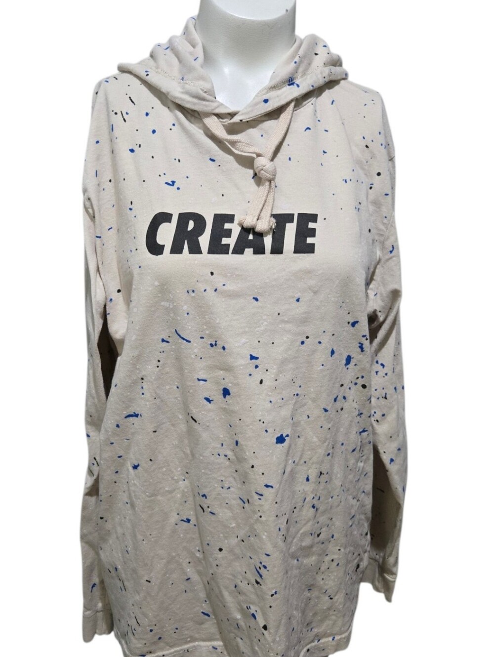 Denim & Flower Ricky Singh CREATE Paint Splatter Hooded Long Sleeve Tee Hoodie